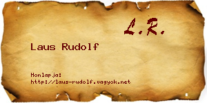 Laus Rudolf névjegykártya